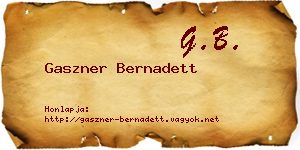 Gaszner Bernadett névjegykártya